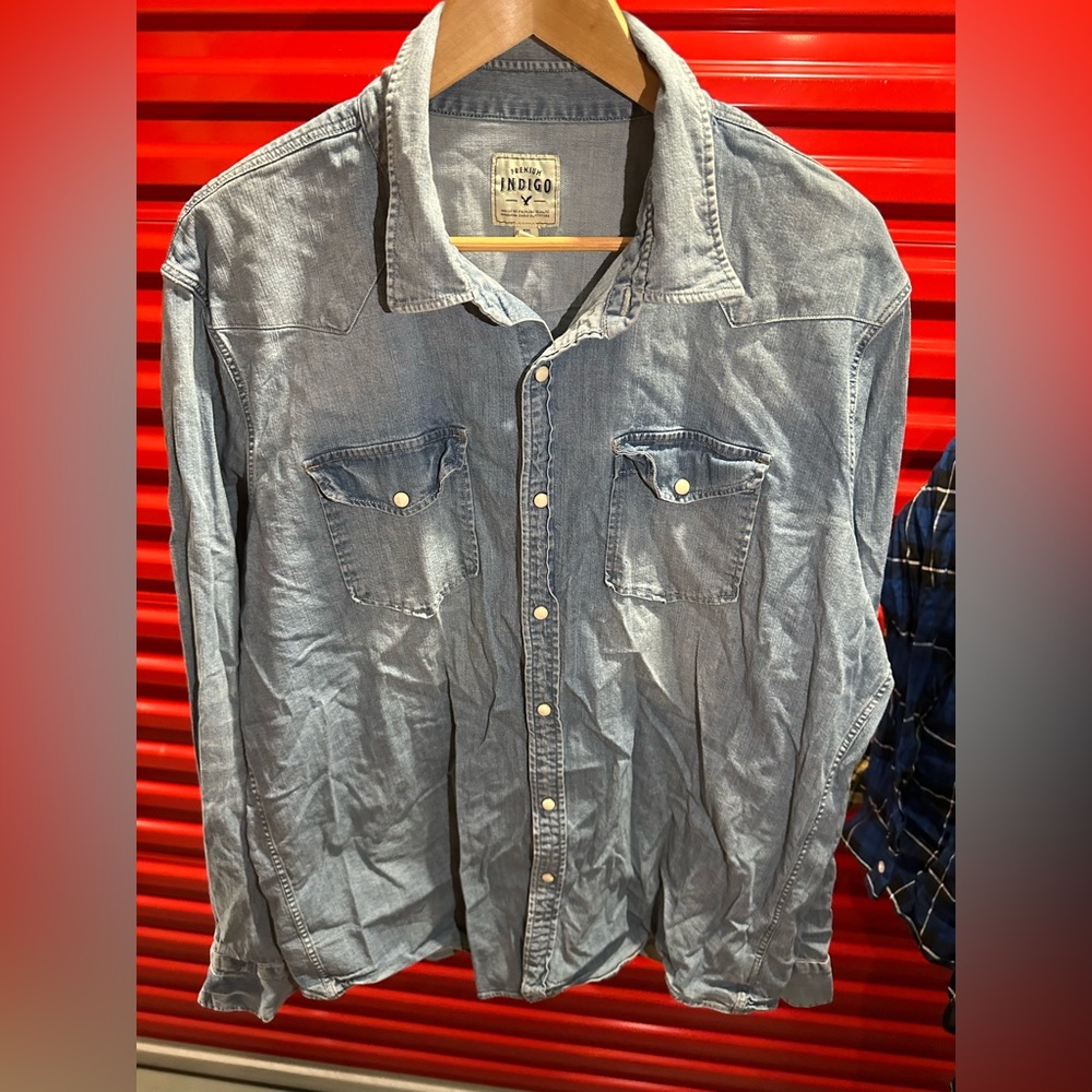 American Eagle Denim Shirt Men